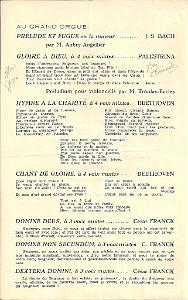 CONCERT CATHEDRALE D ORAN DU 20 NOVEMBRE 1949 (2)